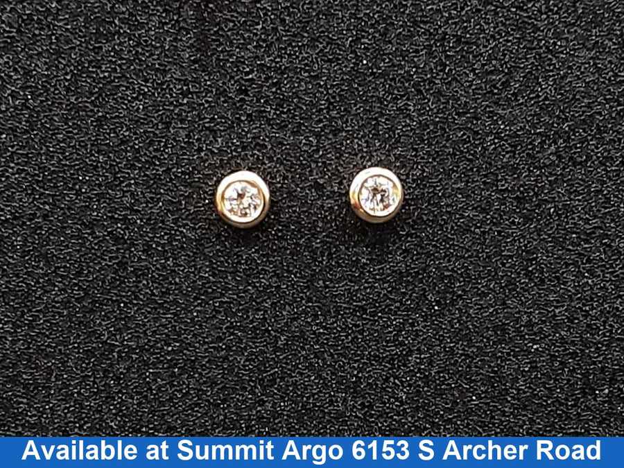 Double Stud Earring - Yellow Gold 14k (.585) 1.8 grams