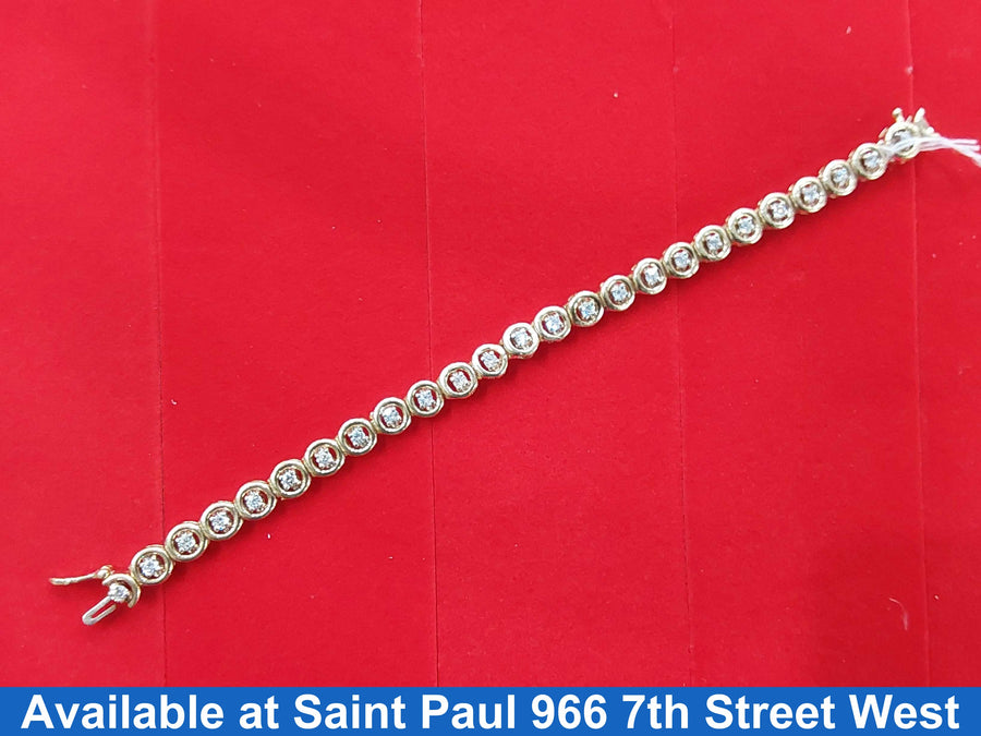 Tennis Bracelet - Yellow Gold 14k (.585) 22.8 grams 6 inch