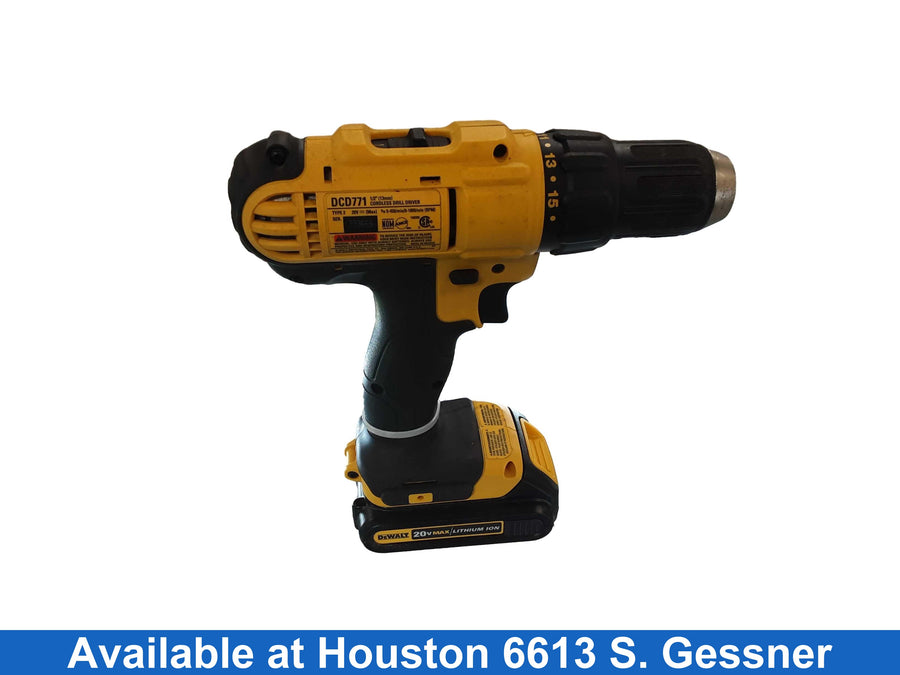 Dewalt Dcd771 Yellow Cordless Screw Gun