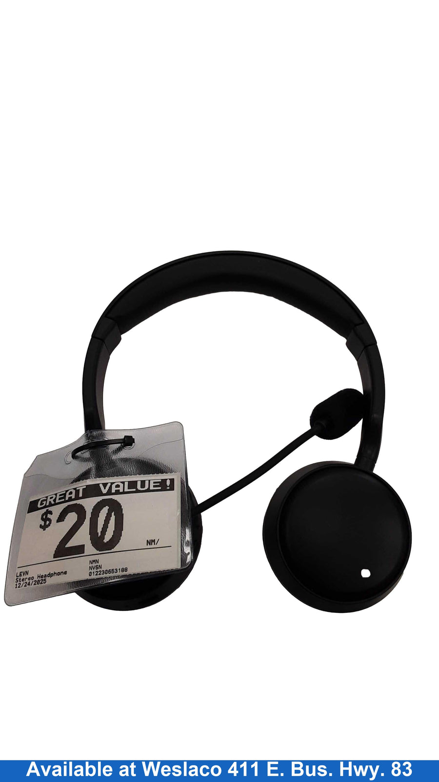 Levn Black Stereo Headphone
