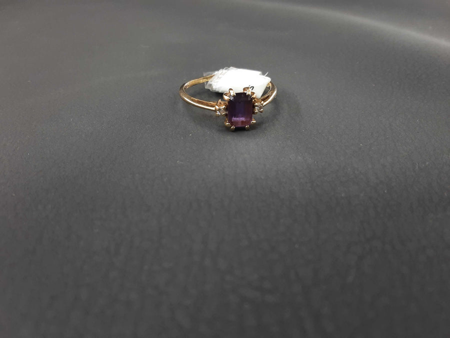 Women's Ring - Solitaire - Yellow Gold 14k (.585) 2 grams Size 20
