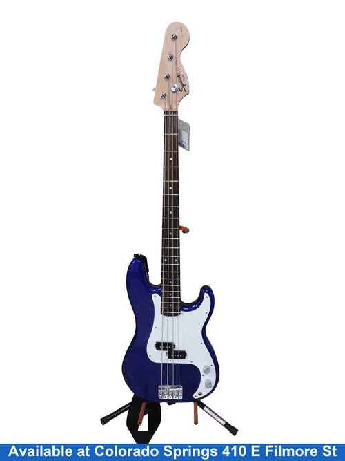 Squire Jbass Blue Electric Bass Guitar