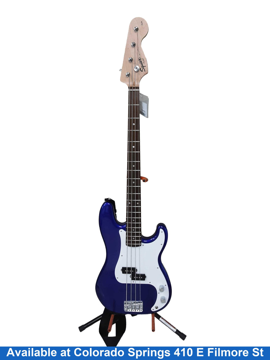 Squire Jbass Blue Electric Bass Guitar