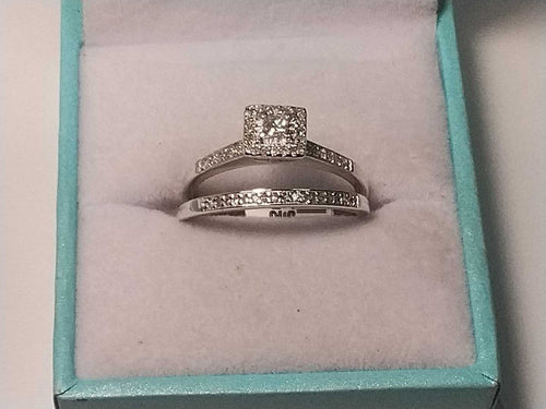 Ring - Wedding Set - Silver 2.8 grams Size 8