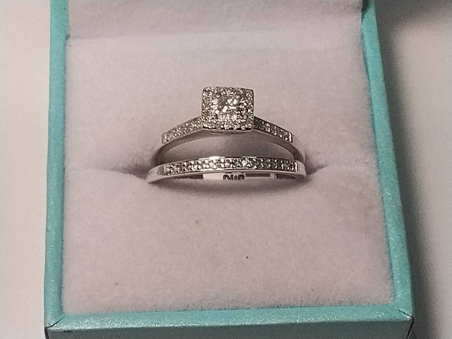 Ring - Wedding Set - Silver 2.8 grams Size 8