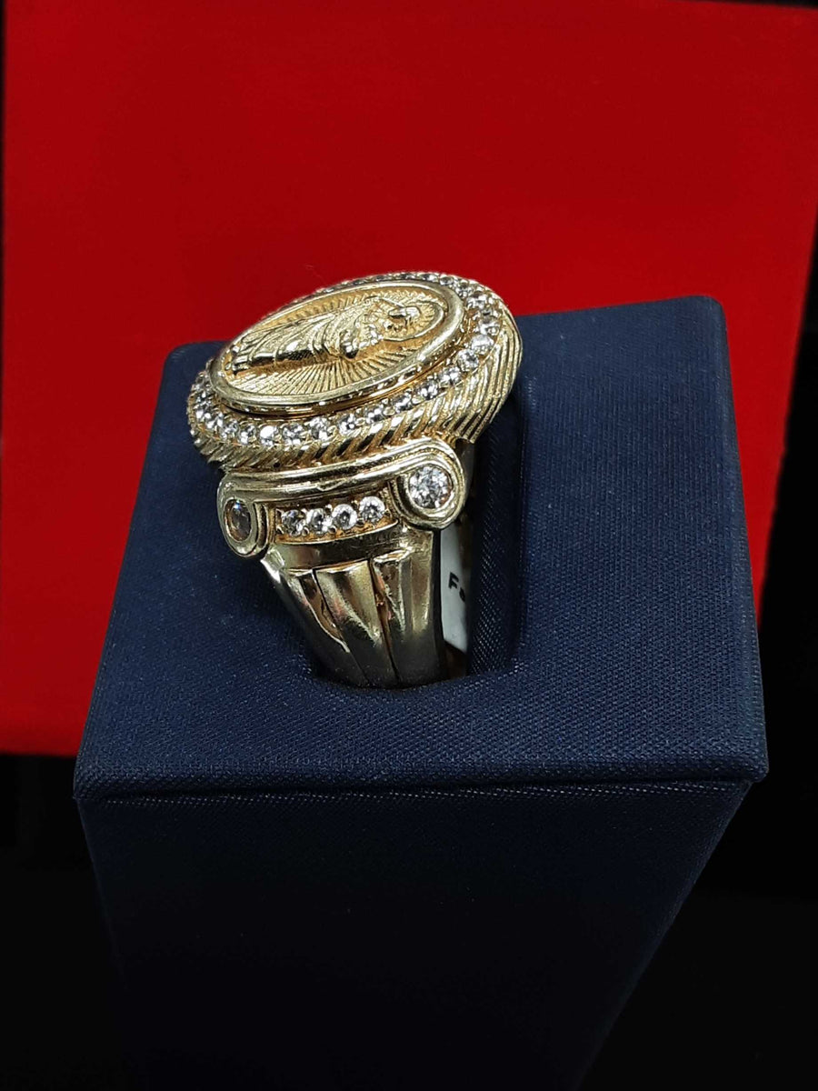 Men's Ring - Yellow Gold 10k (.417) 9.2 grams Size 12.5