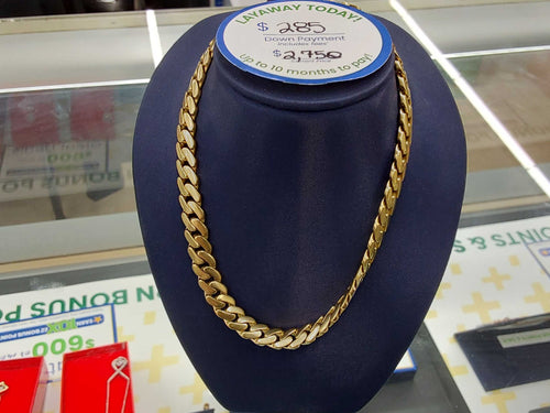 Cuban Link Chain - Yellow Gold 10k (.417) 26.2 grams 20 inch