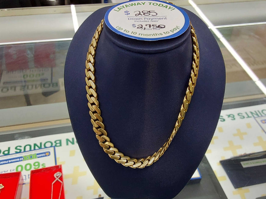 Cuban Link Chain - Yellow Gold 10k (.417) 26.2 grams 20 inch