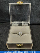 Ring - Wedding Set - White Gold Pear Shape Engagement Ring