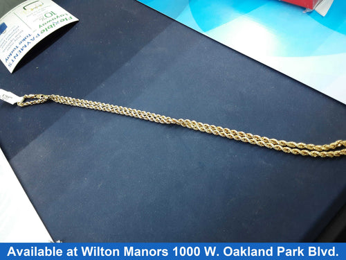 Rope Chain - Yellow Gold 10k (.417) 7.3 grams 20 inch