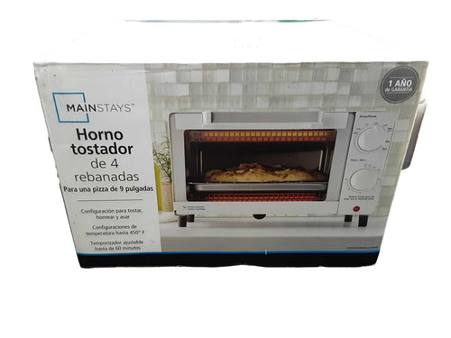 Mainstays Toaster Oven White Small Kitchen Appliance
