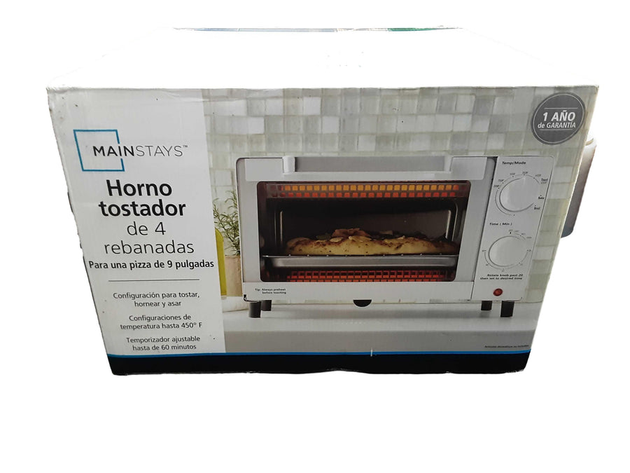 Mainstays Toaster Oven White Small Kitchen Appliance