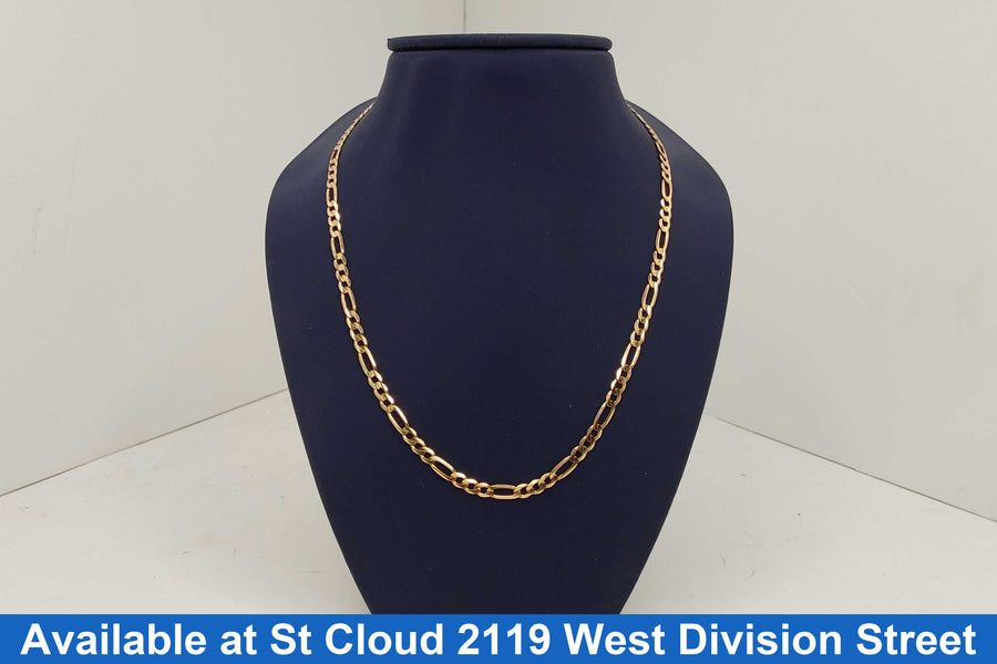 Figaro Chain - Yellow Gold 10k (.417) 7.86 grams 21 inch
