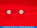 Double Stud Earrings - White Gold 14k (.585) 1.5 grams