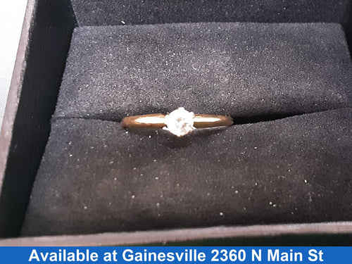 Women's Ring - Solitaire - Yellow Gold 14k (.585) 1.5 grams Size 5