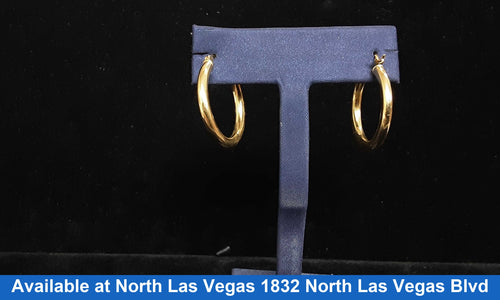 Hoop Earrings - Yellow Gold 14k (.585) 2.6 grams