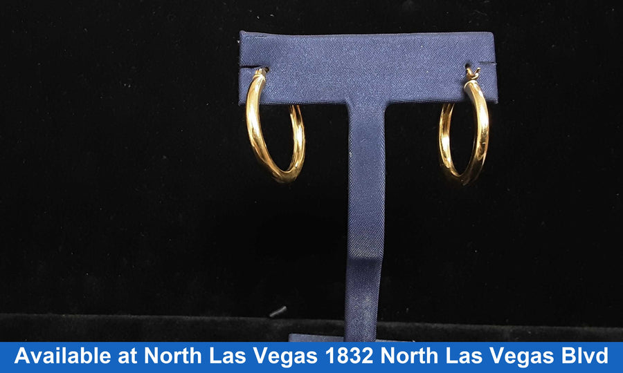 Hoop Earrings - Yellow Gold 14k (.585) 2.6 grams