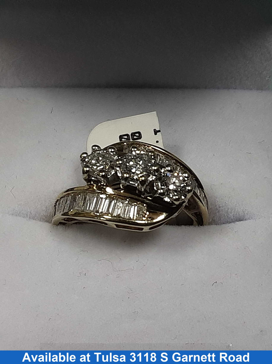 Ring - Engagement Set - Yellow Gold 10k (.417) 3.8 grams Size 6