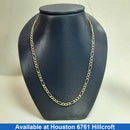 Figaro Chain - Tricolor Gold 10k (.417) 3.7 grams 18 inch