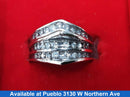 Ring - Wedding Set - White Gold 14k (.585) 6.3 grams Size 7
