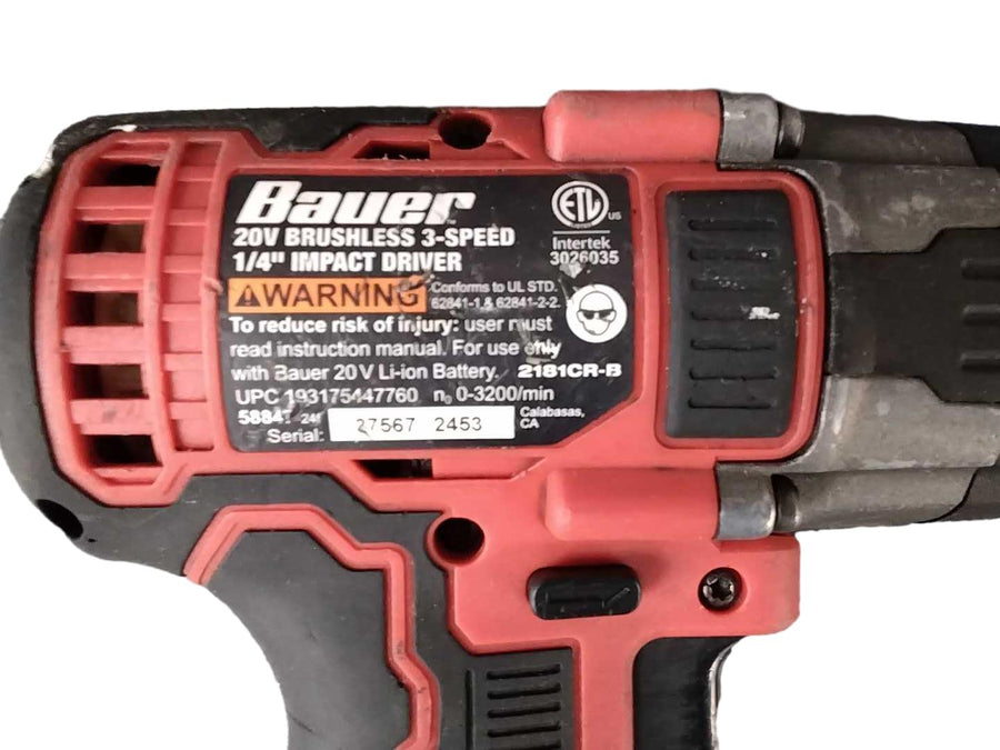 Bauer 3026035 Red Cordless Impact Drill