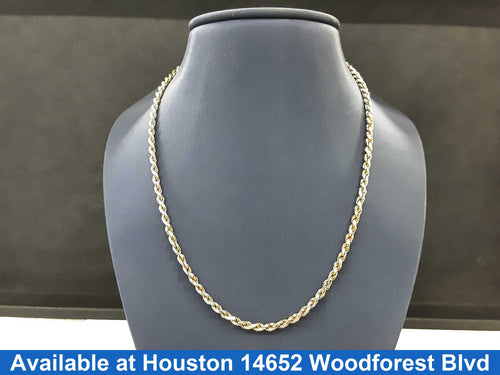 Rope Chain - Yellow Gold 14k (.585) 11.8 grams 18 inch