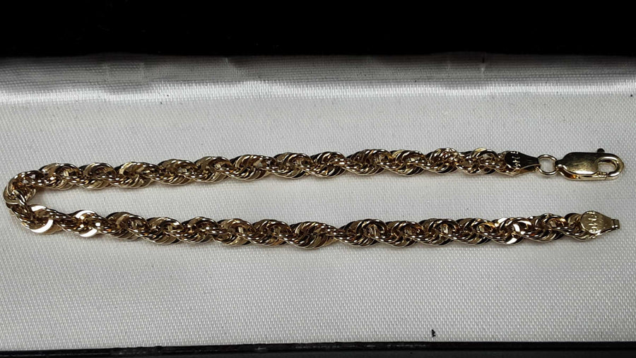 Rope Bracelet - Yellow Gold 10k (.417) 3.8 grams 8 inch