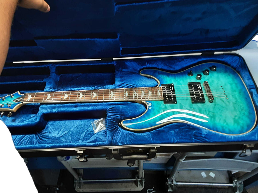 Schecter Diamond Series Blue Electric Bass Guitar