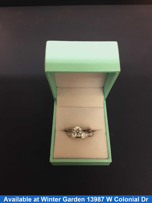 Ring - Engagement Set - Platinum 9.5 grams Size 7