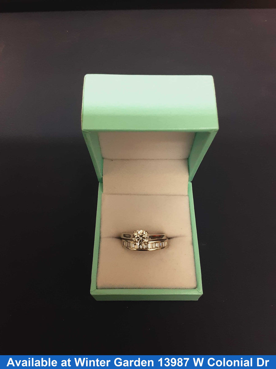 Ring - Engagement Set - Platinum 9.5 grams Size 7