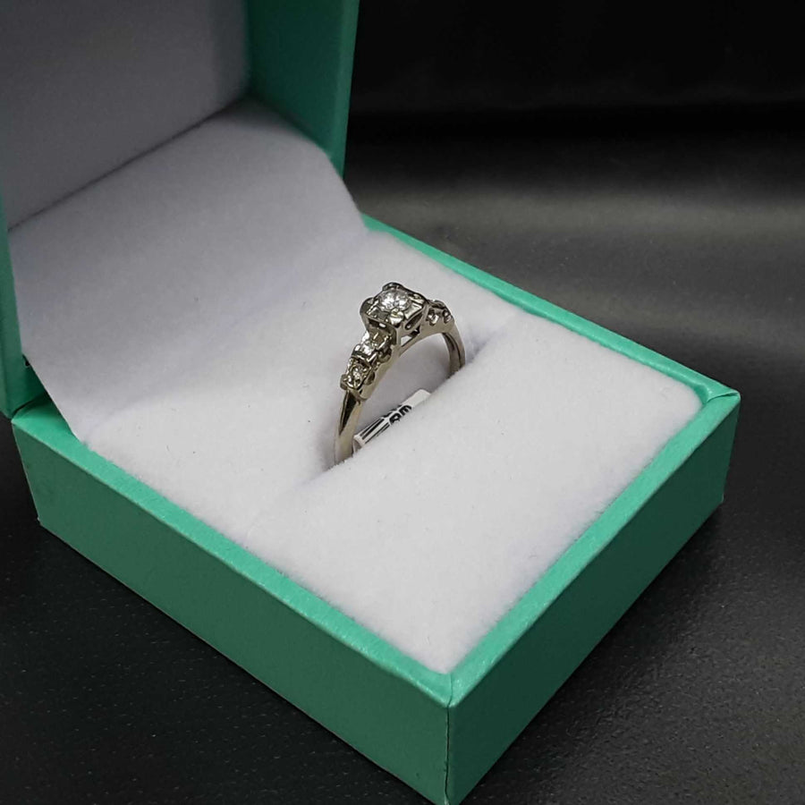 Women's Ring - Anniversary - White Gold 10k (.417) 1.7 grams Size 6