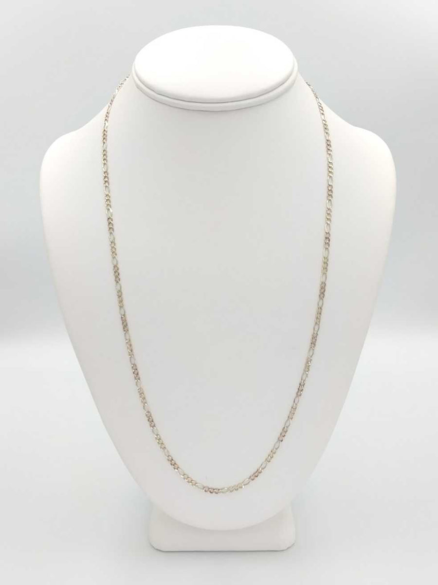Figaro Chain - Tricolor Gold 10k (.417) 5.4 grams 24 inch