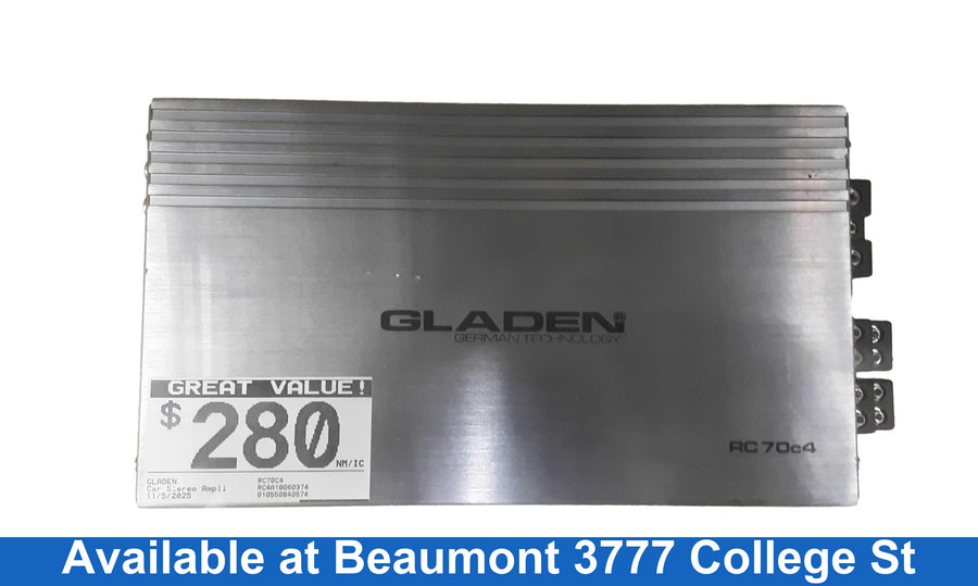 Gladen Rc70c4 Gray Car Audio Amplifier