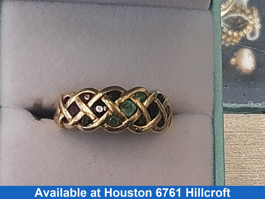 Women's Ring - Yellow Gold 10k (.417) 3.4 grams Size 8.5