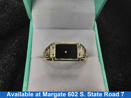 Men's Ring - Yellow Gold 10k (.417) 3.6 grams Size 13
