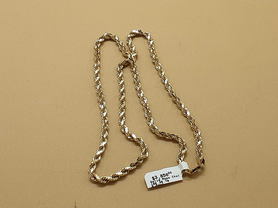 Rope Chain - Yellow Gold 10k (.417) 36.7 grams 22 inch