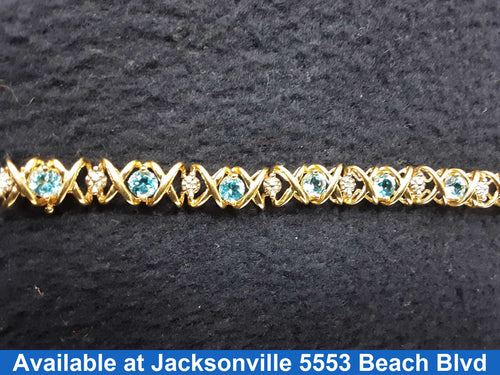 Tennis Bracelet - Yellow Gold 10k (.417) 9.6 grams 7 inch