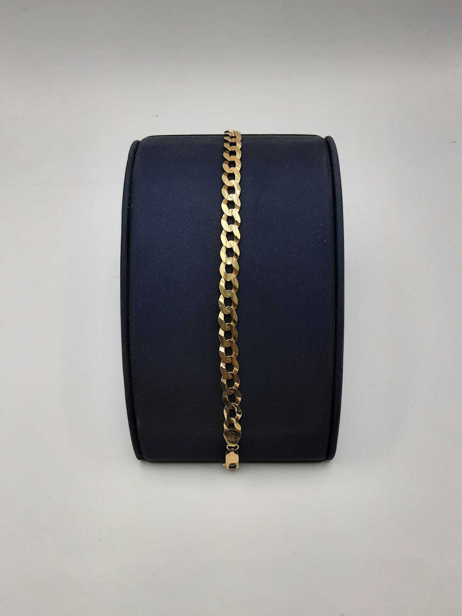 Cuban Link Bracelet - Yellow Gold 10k (.417) 9.7 grams 8 inch