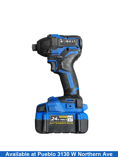 Kobalt Kxid124b-03 Blue Cordless Impact Drill