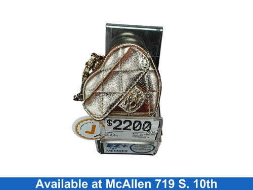Chanel Mini In Love Bag Charm Gold Wallet