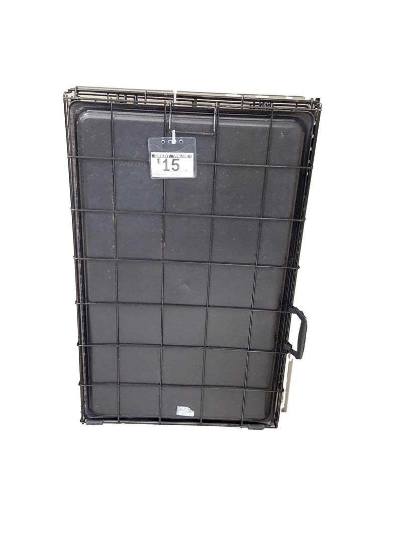 Top Paw Folding Crate Black Kennel Habitat