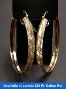 Hoop Earrings - Yellow Gold 10k (.417) 8.2 grams
