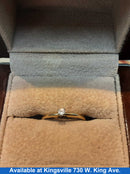 Women's Ring - Solitaire - Yellow Gold 14k (.585) 1.2 grams Size 6