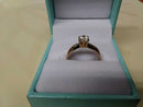 Women's Ring - Solitaire - Yellow Gold 18k (.750) 3.3 grams Size 7