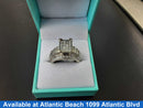 Ring - Wedding Set - White Gold 14k (.585) 9.6 grams Size 8