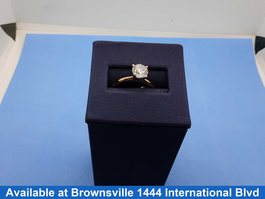 Women's Ring - Solitaire - Yellow Gold 14k (.585) 2.3 grams Size 8