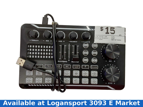 Live Sound Card Black Console Accessory
