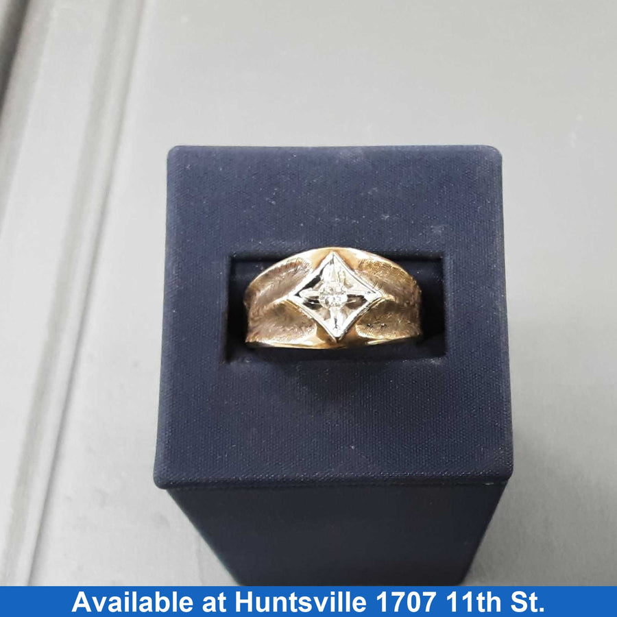Men's Ring - Yellow Gold 10k (.417) 5 grams Size 9.5