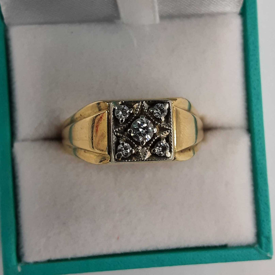 Men's Ring - Yellow Gold 14k (.585) 7.2 grams Size 20