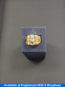 Men's Ring - Yellow Gold 10k (.417) 13 grams Size 10.5